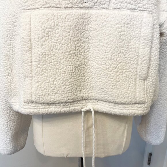 Alo Yoga Double Fleece Half Zip Sherpa with Front Pocket Crop Size M - Picture 10 of 11